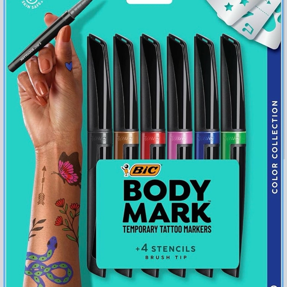 BIC BodyMark Temporary Tattoo Markers - Color Collection